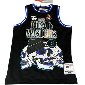 Headgear Classics Dead Presidents 1995 Youth Basketball Jersey Black Sz MED  NWT
